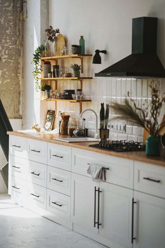 Bright modern kitchen with everyday essentials